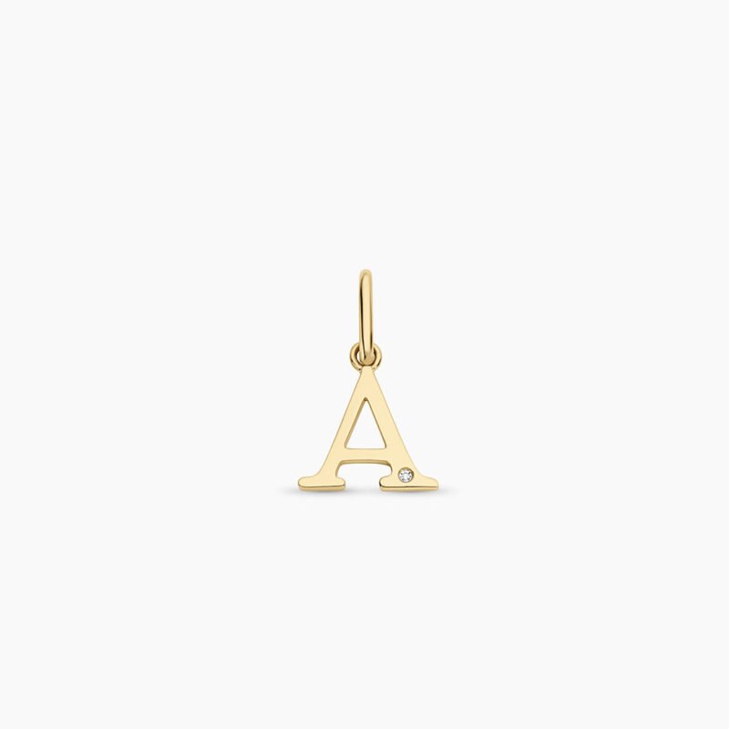 Diamond Vintage Alphabet Charm