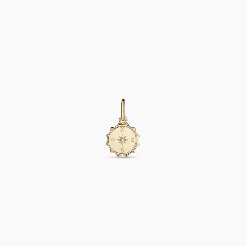 Diamond Compass Charm