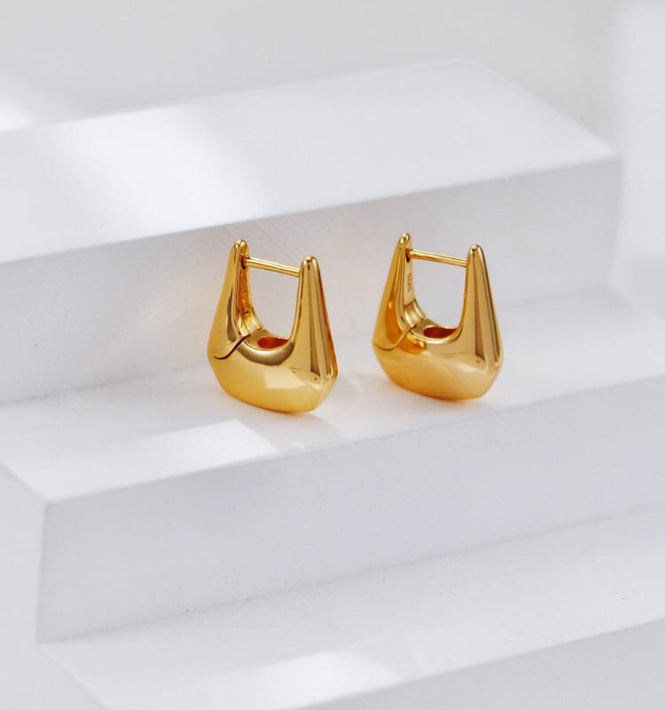 Geometric Three-Dimensional Earrings